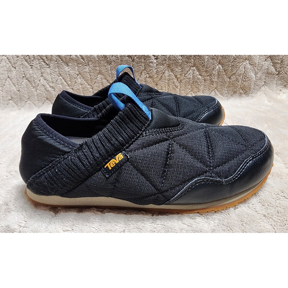 Teva ReEmber Black Quilted Slip On Shoes Sneakers Mens 7 Womens 8.5